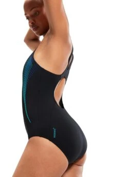 Speedo Placement Muscleback Swimsuit - Black/ Chroma Blue/ Aquarium -Speedo Store tumbnail d60445f4 1d6b 4be4 a700 a9fab25a7759