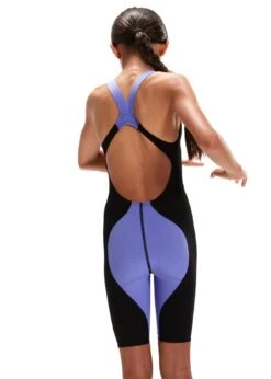 Speedo Fastskin Junior LZR Ignite Kneeskin - Black/ Miami Lilac