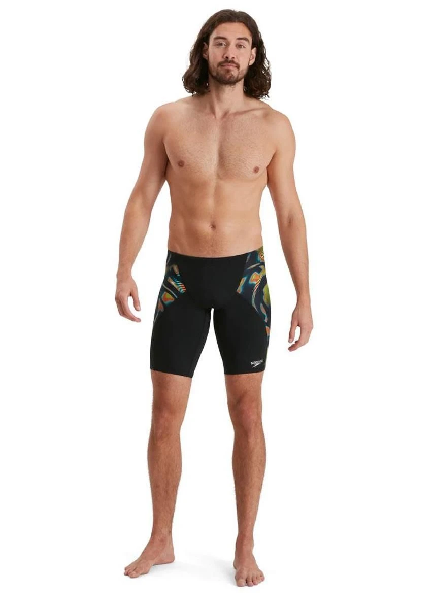 Speedo Allover Digital V-Cut Jammer - Black/ Lime/ Salso/ Adriatic 4 Speedo Allover Digital V-Cut Jammer - Black/ Lime/ Salso/ Adriatic - Image 2