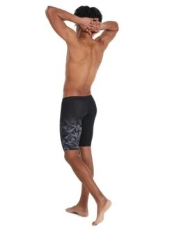 Speedo Men's Hyperboom Placement V-Cut Jammer - Black/ Oxid Grey