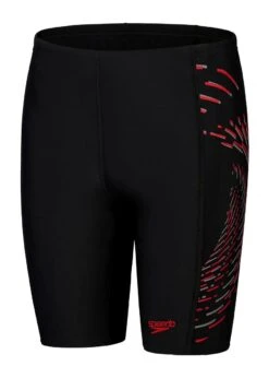Speedo Boy's Plastisol Placement Jammer - Black/ Fed Red/ Dapple Grey -Speedo Store tumbnail e3c4b586 6701 4a7c b385 9b2e07b01d02