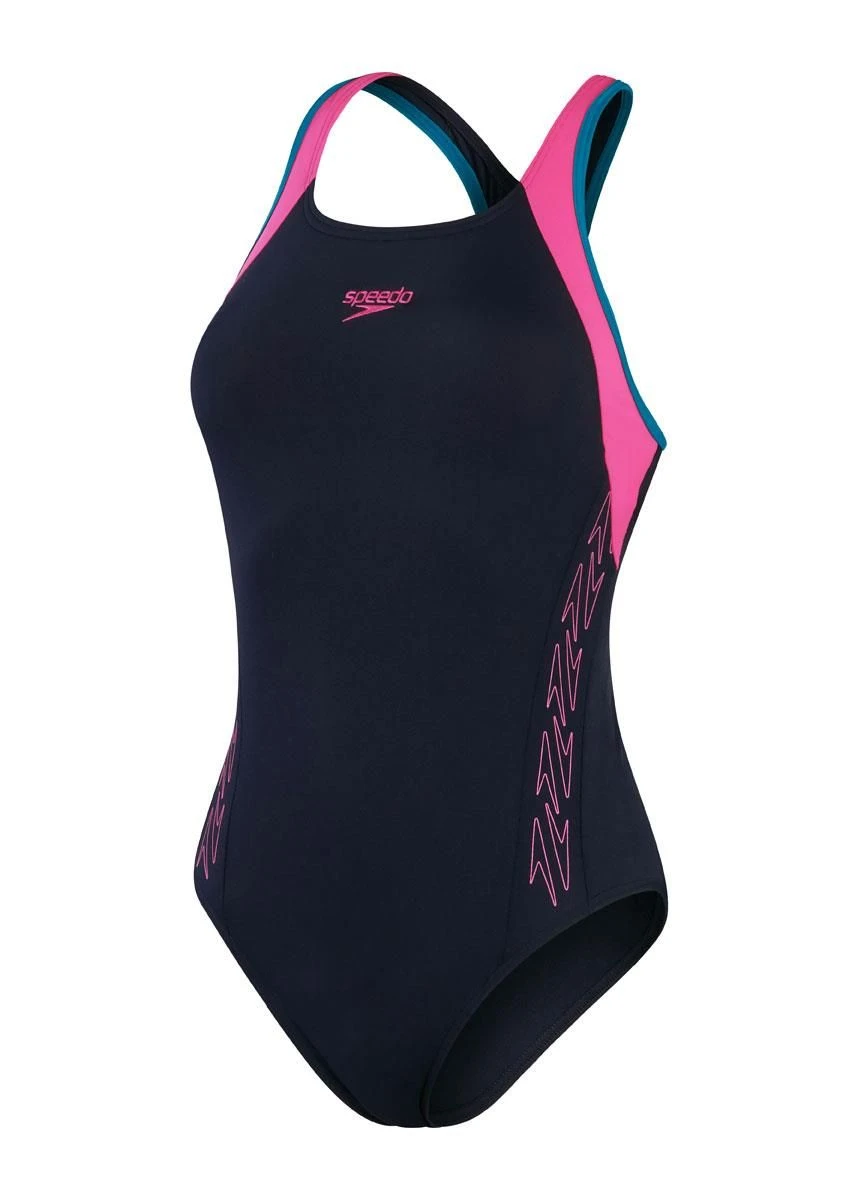 SPEEDO HYPERBOOM FLYBACK SWIMSUIT - TRUE NAVY / ORCHID SHINE 7 SPEEDO HYPERBOOM FLYBACK SWIMSUIT - TRUE NAVY / ORCHID SHINE - Image 5