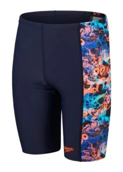 Speedo Boys Allover Panel Jammer -True Navy/True Cobalt/Volcanic Orange/Hypersonic Blue -Speedo Store tumbnail e7db353e a260 492c bd40 701e944f30bd