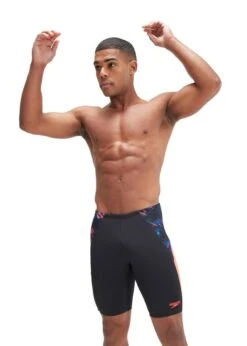 Speedo ECO END+ Splice Jammer - Black/True Cobalt/Volanic Orange/Hypersonic Blue