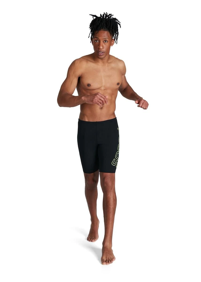 Speedo Boom Logo Placement Jammer - Black/ Bright Zest 5 Speedo Boom Logo Placement Jammer - Black/ Bright Zest - Image 3
