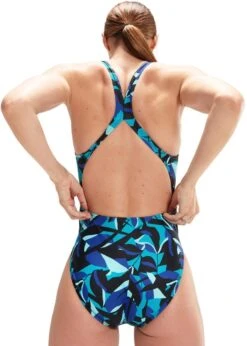 Speedo Allover Digital Powerback Swimsuit - Black/ Chroma Blue/ Aquarium/ Aquasplash -Speedo Store tumbnail f4c7c67c 1722 4d5a 983c 6e38999a7c2c