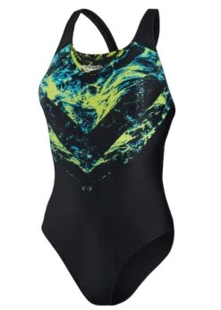 Speedo Women's Placement Digital Powerback Swimsuit - Black/ Adriatic/ Lime -Speedo Store tumbnail fa3cfe85 0378 486a 9c10 93198fa58e8c